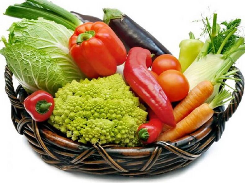 Vegetais na cesta